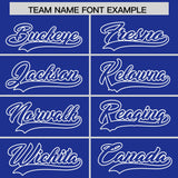 Custom Royal White Grid Blur Pattern Authentic Baseball Jersey