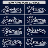 Custom Navy White Grid Blur Pattern Authentic Baseball Jersey