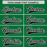 Custom Kelly Green White Grid Blur Pattern Authentic Baseball Jersey