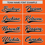 Custom Orange White Grid Blur Pattern Authentic Baseball Jersey