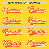 Custom Gold Orange Grid Blur Pattern Authentic Baseball Jersey