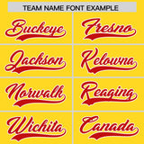 Custom Gold Red Grid Blur Pattern Authentic Baseball Jersey