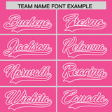 Custom Pink White Grid Blur Pattern Authentic Baseball Jersey