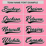Custom Light Pink White Grid Blur Pattern Authentic Baseball Jersey