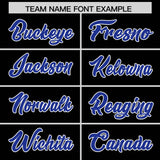 Custom Black Royal Grid Blur Pattern Authentic Baseball Jersey