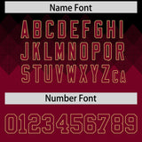 Custom Black Crimson Grid Blur Pattern Authentic Baseball Jersey