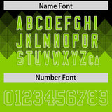 Custom Black Neon Green Grid Blur Pattern Authentic Baseball Jersey