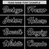 Custom Black White Grid Blur Pattern Authentic Baseball Jersey