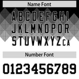 Custom Black White Grid Blur Pattern Authentic Baseball Jersey
