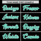 Custom Black Bright Green Grid Blur Pattern Authentic Baseball Jersey