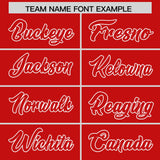 Custom Red White Grid Blur Pattern Authentic Baseball Jersey