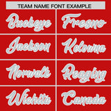 Custom Red Silver Grid Blur Pattern Authentic Baseball Jersey
