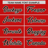 Custom Red Brown Grid Blur Pattern Authentic Baseball Jersey