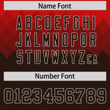 Custom Red Brown Grid Blur Pattern Authentic Baseball Jersey