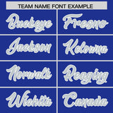 Custom Royal White Grid Blur Pattern Authentic Baseball Jersey