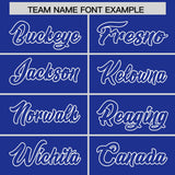 Custom Royal White Grid Blur Pattern Authentic Baseball Jersey