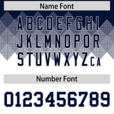 Custom Navy White Grid Blur Pattern Authentic Baseball Jersey