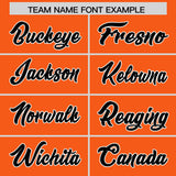 Custom Orange White Grid Blur Pattern Authentic Baseball Jersey