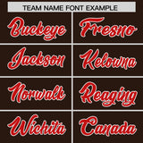 Custom Brown Red Grid Blur Pattern Authentic Baseball Jersey