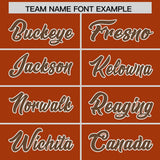 Custom Texas Orange Light Brown Grid Blur Pattern Authentic Baseball Jersey
