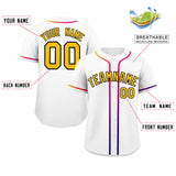 Custom Classic Style Baseball Jersey Personalized Gradient Ribbed Design Short Sleeve Button Down Hipster Jersey For Unisex