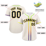 Custom Classic Style Baseball Jersey Personalized Gradient Ribbed Design Hiphop Jersey for Party For Unisex