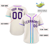 Custom Classic Style Personalized Gradient Ribbed Design Hiphop Casual Sport Baseball Jersey For Unisex