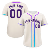 Custom Classic Style Personalized Gradient Ribbed Design Hiphop Casual Sport Baseball Jersey For Unisex