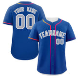 Custom Classic Style Personalized Gradient Ribbed Design Button Down Baseball Jersey Sportswear For Unisex