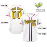 Custom Classic Style Personalized Gradient Ribbed Design Men's Baseball Button Down Baseball Jersey