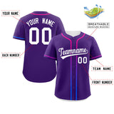 Custom Classic Style Personalized Gradient Ribbed Design Button Down Baseball Jersey Active T Shirts