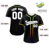 Custom Classic Style Personalized Gradient Ribbed Design Hip Hop T Shirts Button Down Baseball Jersey