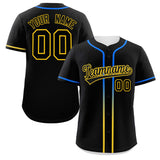 Custom Classic Style Personalized Gradient Ribbed Design Hip Hop Button Down Baseball Jersey