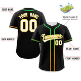 Custom Classic Style Personalized Gradient Ribbed Design Hip Hop Button Down Baseball Jersey