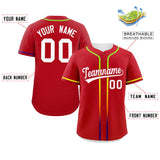 Custom Classic Style Personalized Gradient Ribbed Design Button Down Hip Hop Baseball Jersey