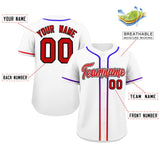 Custom Classic Style Baseball Jersey Personalized Gradient Ribbed Design Short Sleeve Button Down Casual Hiphop Shirts