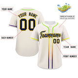 Custom Classic Style Baseball Jersey Personalized Gradient Ribbed Design Hiphop Jersey for Party For Fans