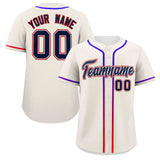 Custom Classic Style Baseball Jersey Personalized Gradient Ribbed Design Hiphop Jersey for Party For Fans