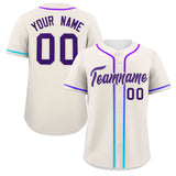 Custom Classic Style Personalized Gradient Ribbed Design Hiphop Casual Baseball Jersey For Women And Men Youth
