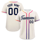 Custom Classic Style Personalized Gradient Ribbed Design Hiphop Casual Baseball Jersey For Women And Men Youth