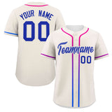 Custom Classic Style Personalized Gradient Ribbed Design Hiphop Casual Baseball Jersey For Women And Men Youth