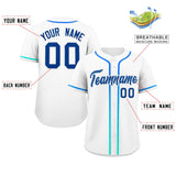Custom Classic Style Baseball Jersey Personalized Gradient Ribbed Design Short Sleeve Button Down Casual Hiphop Shirts
