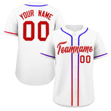 Custom Classic Style Baseball Jersey Personalized Gradient Ribbed Design Short Sleeve Button Down Casual Hiphop Shirts