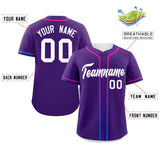 Custom Classic Style Personalized Gradient Ribbed Design Baseball Jersey Short Sleeve Active Game T Shirts 