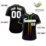 Custom Classic Style Baseball Jersey Personalized Gradient Ribbed Design Button Down Unisex Hip Hop Shirts