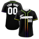 Custom Classic Style Baseball Jersey Personalized Gradient Ribbed Design Button Down Unisex Hip Hop Shirts