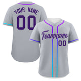 Custom Classic Style Personalized Gradient Ribbed Design Button Down Training Wear Sports Jerseys For Adults