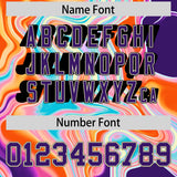 Custom Multi Color Split Fashion Fluid Pattern Authentic Baseball Jersey