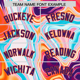 Custom Orange Split Fashion Fluid Pattern Authentic Baseball Jersey