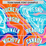 Custom Multi Color Split Fashion Fluid Pattern Authentic Baseball Jersey